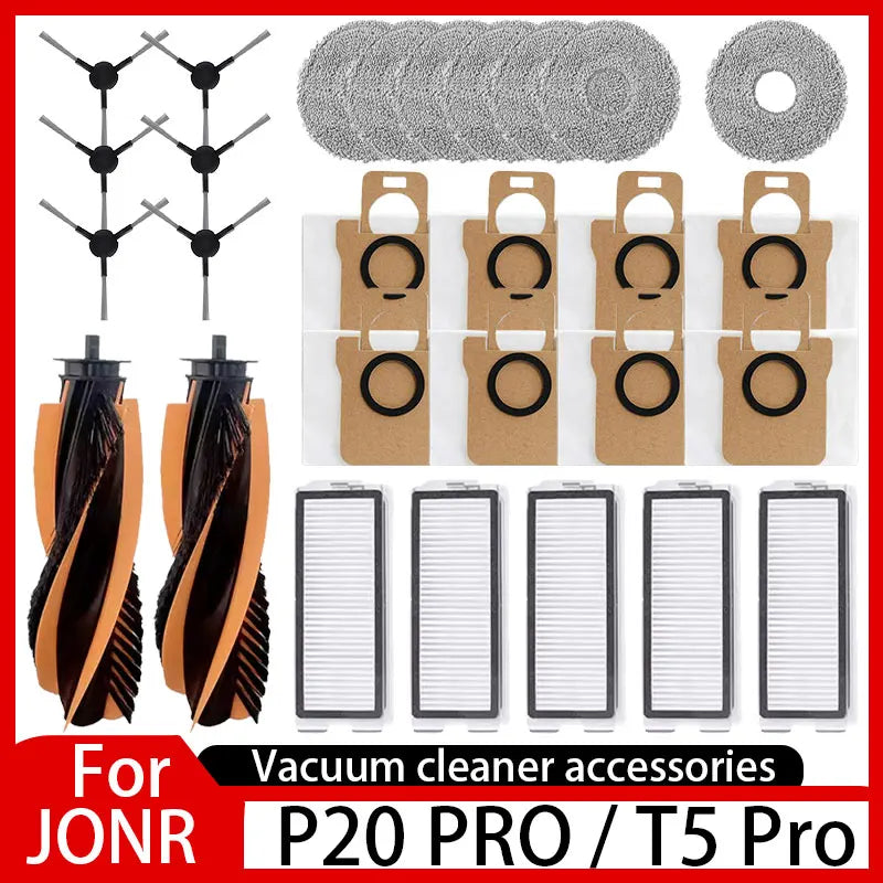 JONR P20 PRO / T5 Pro Robot Vacuum Spare Parts – Brush, Filter & Mop Replacement