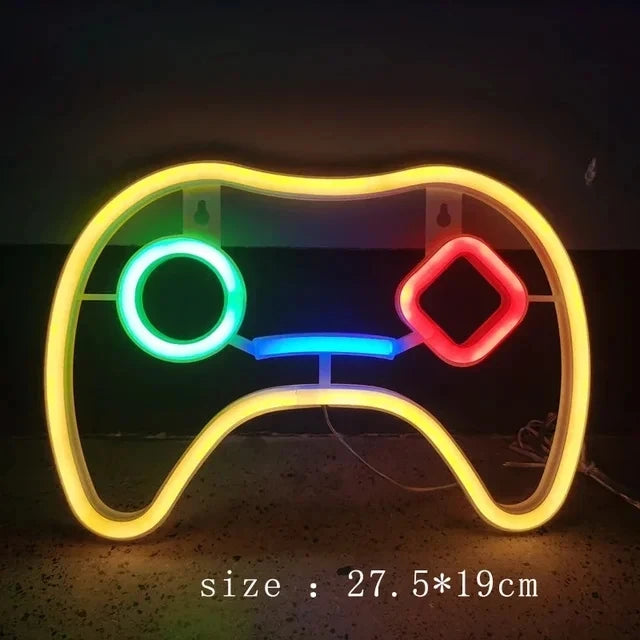 Game Neon Sign Light – USB Powered LED Wall Décor for Gaming Room