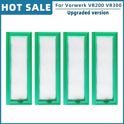 Replacement spare parts for Vorwerk Kobold VR200 and VR300 robot vacuum cleaner by R.E.D. Shopping, including brushes and filters.