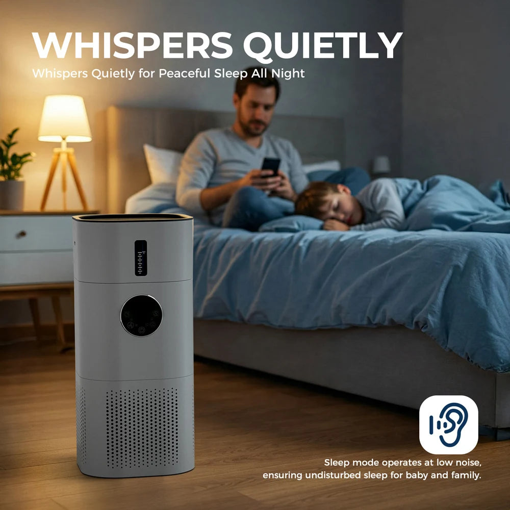 2-in-1 Air Purifier with Humidifier – H13 True HEPA Filter, Covers up to 60m², 24W
