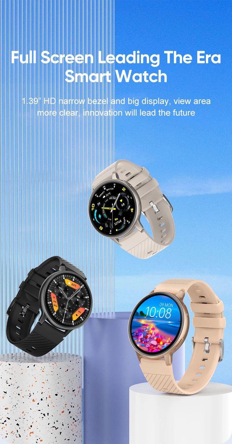 LIGE Bluetooth Smart Watch for Women – Custom Dial, Sport Fitness Tracker, iOS & Android (2026)