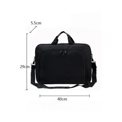 Waterproof Laptop Briefcase Bag – 15", 15.6", 17", Nylon, Dual Zipper, Shoulder Strap