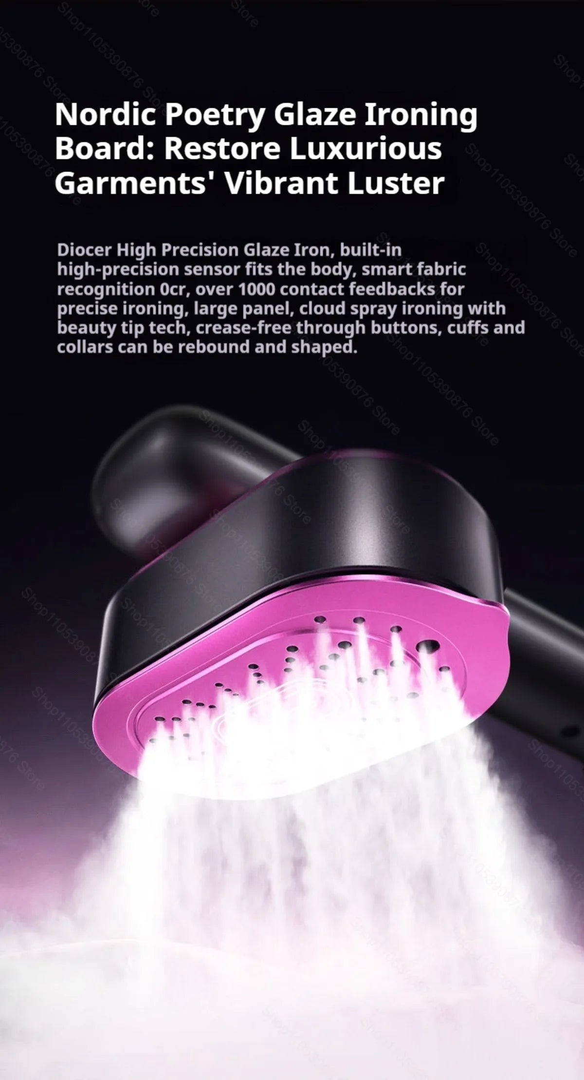 Mini Portable Steam Iron – Handheld Garment Steamer, Wet & Dry, Foldable | EU Plug | CENRR