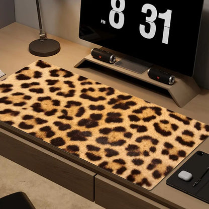 Leopard XXL Gaming Mouse Pad – Rubber Deskmat, Kawaii Anime Design, Multiple Sizes