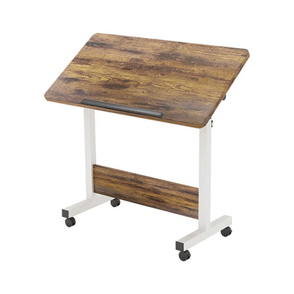 Mobile Standing Desk with Wheels – Adjustable Height 80x40cm Home Office Workstation