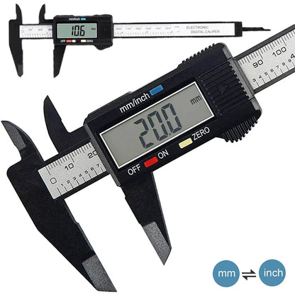 Digital Vernier Caliper 100–150mm – Carbon Fiber Electronic Measuring Tool