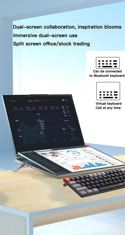 GLF-S1 Dual Screen Laptop 16"+16" — Intel i5-12450H, DDR4, Up to 2TB M.2 SSD, Windows 11