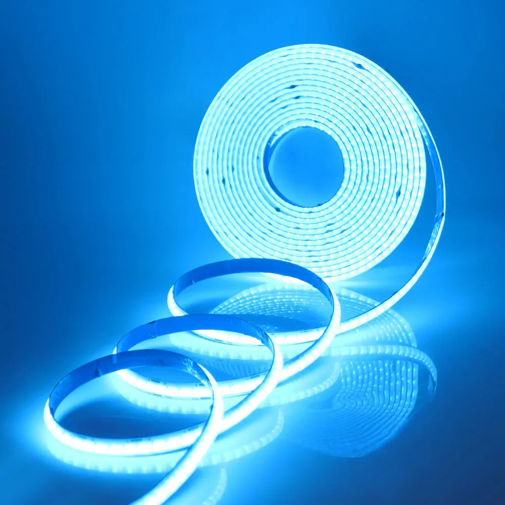 WiFi Bluetooth RGB COB LED Strip Light – 576 LEDs, 24/44 Key Remote, Flexible Tape Kit
