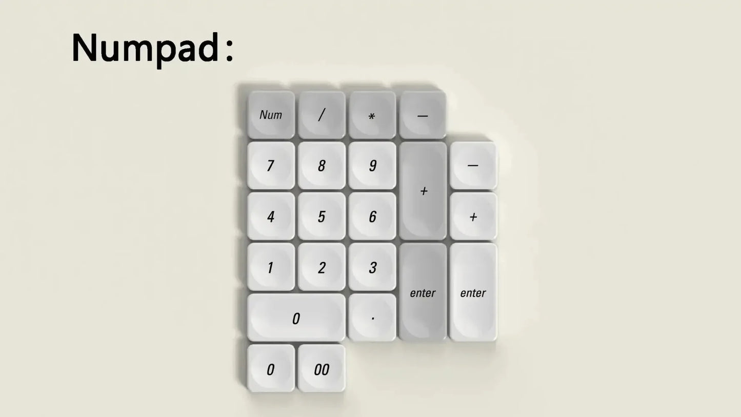 LCK Theme Low Profile PBT Keycap Set – Retro Gray, Custom Office & Gaming Keyboard Caps