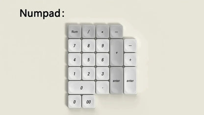 LCK Low Profile PBT Keycap Set – Retro Gray, for 61/68/75/84/87/96/104-Key Mechanical Keyboards