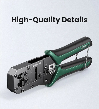UGREEN RJ45 Crimper Tool NW136 | CAT6/7 Ethernet Cable Crimping Pliers | Cutter & Stripper | 8P/6P