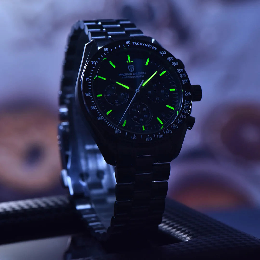 PAGANI DESIGN 1701 V5 Men's Luxury Quartz Chronograph Watch – AR Sapphire Glass, 100M Waterproof