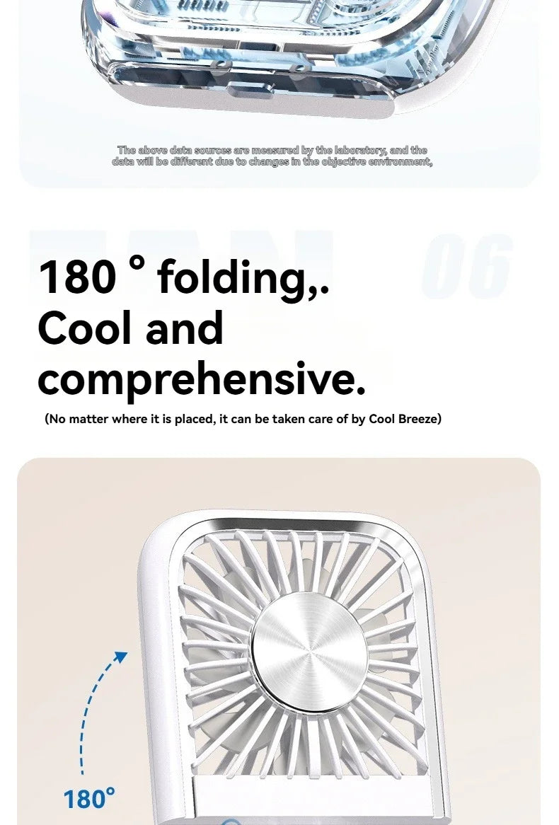 Portable Foldable USB Neck Fan 2025 – Handheld Semiconductor Cooling, Outdoor & Desktop