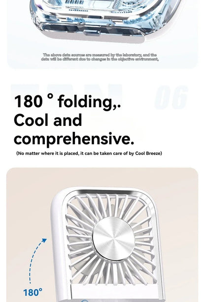 Portable Foldable USB Neck Fan 2025 – Handheld Semiconductor Cooling, Outdoor & Desktop