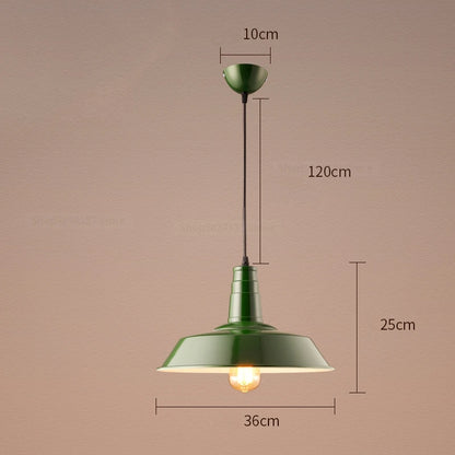 Nordic Industrial Retro Pendant Light – E27 Vintage Loft Bar Cafe Lamp