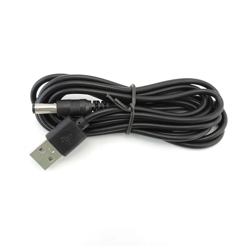 USB 2.0 Male A to DC 5.5mm x 2.1mm Plug Jack DC Power Cord Socket Connector 5V Cable Line 5.5mm*2.1mm 1