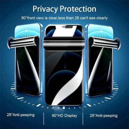 Privacy Hydrogel Film for iPhone | Anti-Spy Screen Protector for iPhone 6-16 Pro Max, X, XR, XS (2pcs)