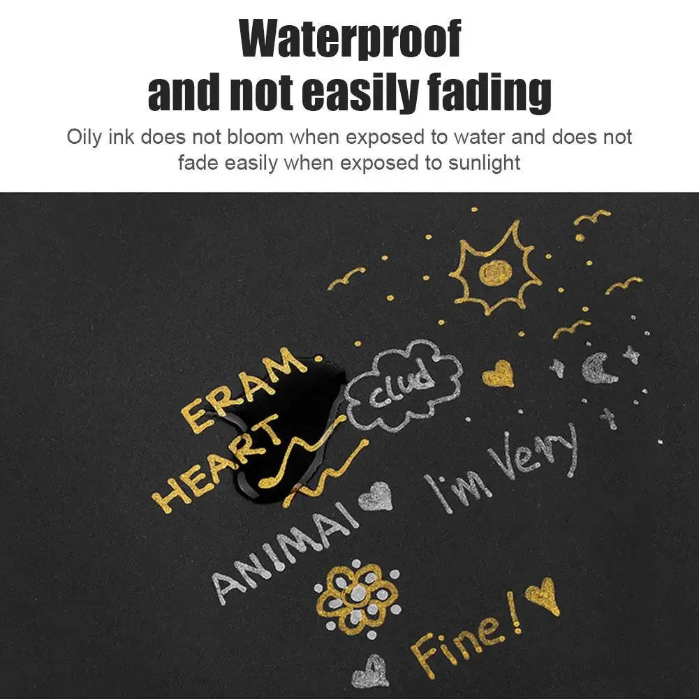 White Tyre Paint Pen Set | Waterproof Oil-Based Quick Dry Permanent Marker for Car Tyres (3pcs)