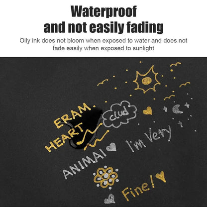 White Tyre Paint Pen Set | Waterproof Oil-Based Quick Dry Permanent Marker for Car Tyres (3pcs)