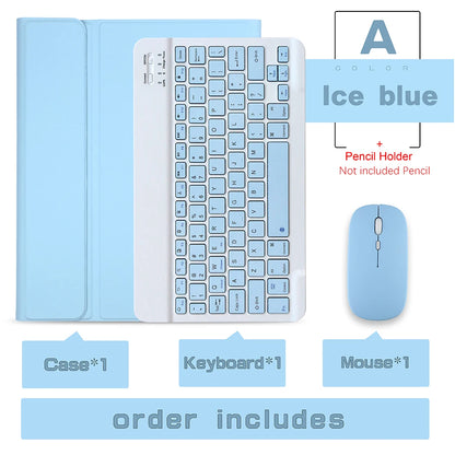 Wireless Magic Keyboard & Mouse Case for iPad Pro 11/13, Air 11/13, iPad 7-10 Gen – Bluetooth, Touchpad