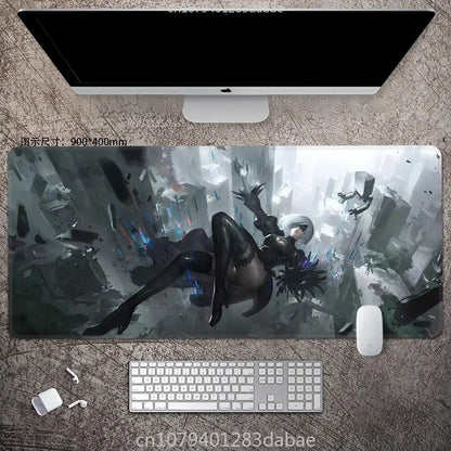 NieR: Automata Leather Gaming Mouse Pad — Waterproof Desk Mat, E-Sports