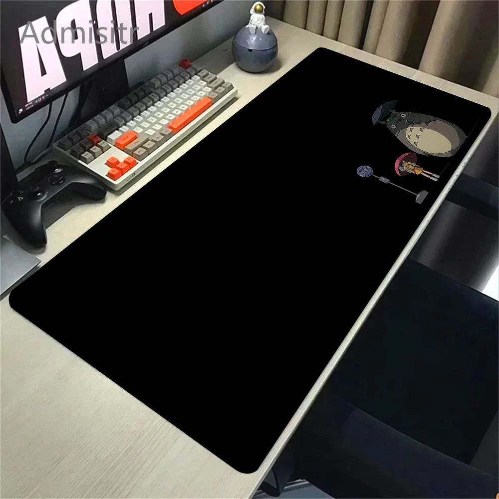 XXL Cartoon Cat Mousepad – 90x40cm HD Print, Non-Slip, Locking Edge Desk Mat