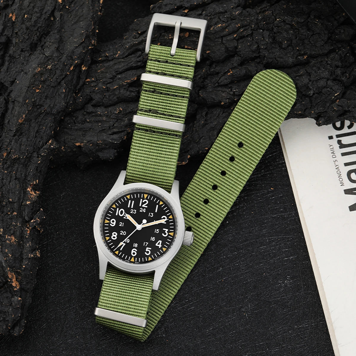 Militado ML05 Vintage Field Watch – 38mm, VH31 Sweep, Sapphire AR Crystal, Luminous