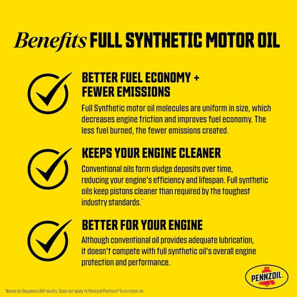 Ultra Platinum 0W-40 Full Synthetic Motor Oil – 1 Quart (6-Pack)