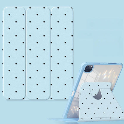 Pink Polka Dots Rotating Stand iPad Case – Pro 11"/13" M4, Air M2, 10th Gen