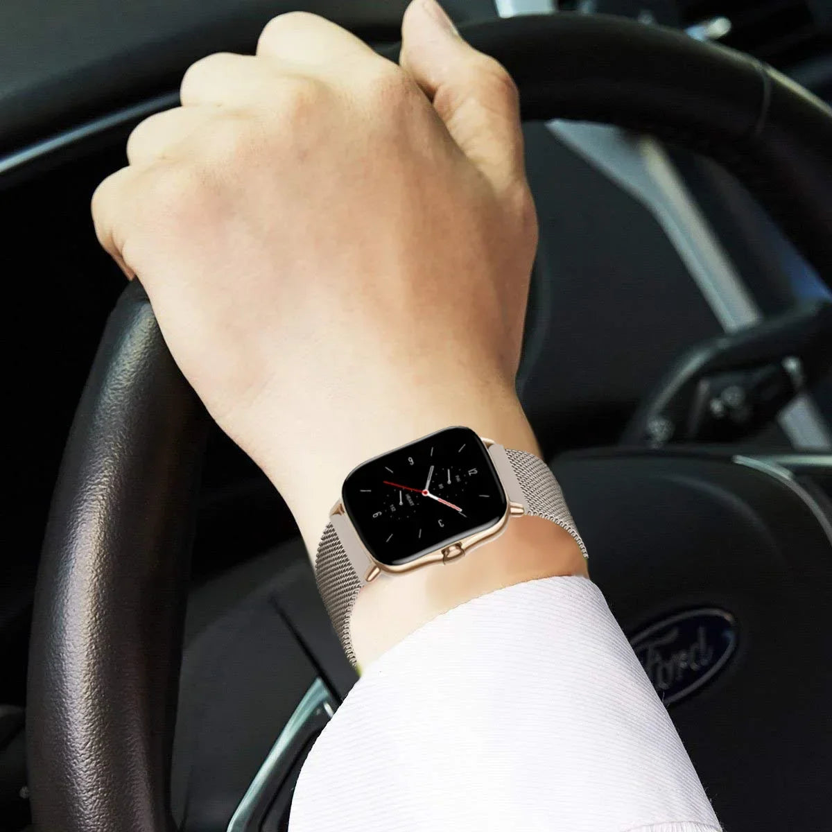 Metal magnetic watch strap for Amazfit GTS and GTR, 20mm and 22mm bracelet, compatible with R.E.D. Shopping watches.
