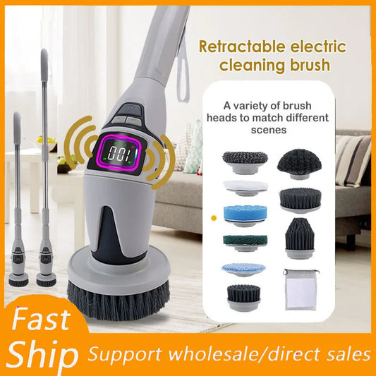 10-in-1 Electric Cleaning Brush | Multifunctional | Bathroom & Toilet | Voice Announcement