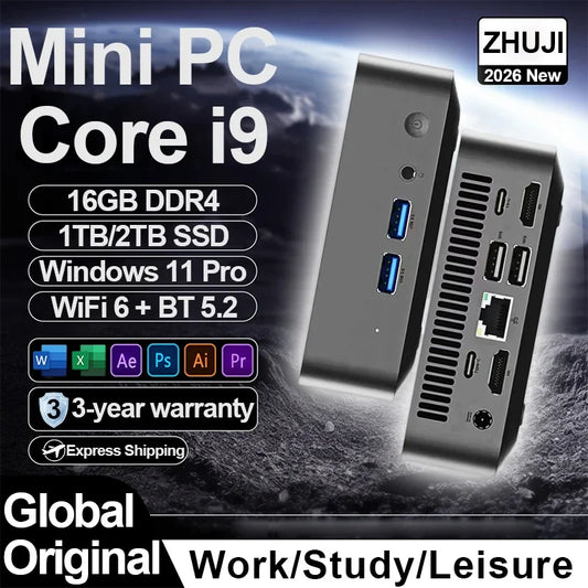 Mini PC Windows 11 – Intel Core i9-8950HK / i3-6100U, 16GB DDR4, Up to 2TB SSD