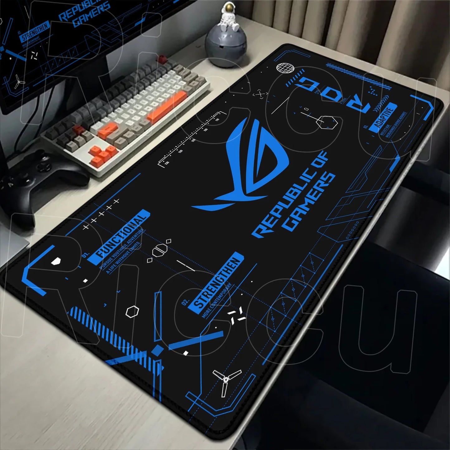 Riccu XXL Anime Gaming Mouse Pad — HD Print, Stitched Edges, Multiple Sizes