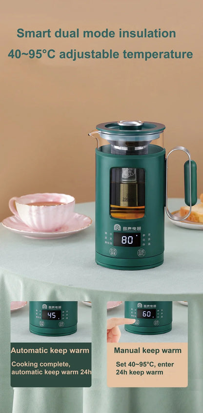 600ml Smart Tea Maker & Electric Kettle – Portable Mini Health Pot, Auto Keep Warm, Multi-Function | 220V Travel