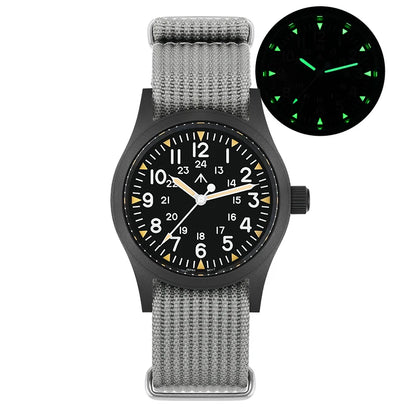 Militado ML05 Vintage Field Watch – 38mm, VH31 Sweep, Sapphire AR Crystal, Luminous