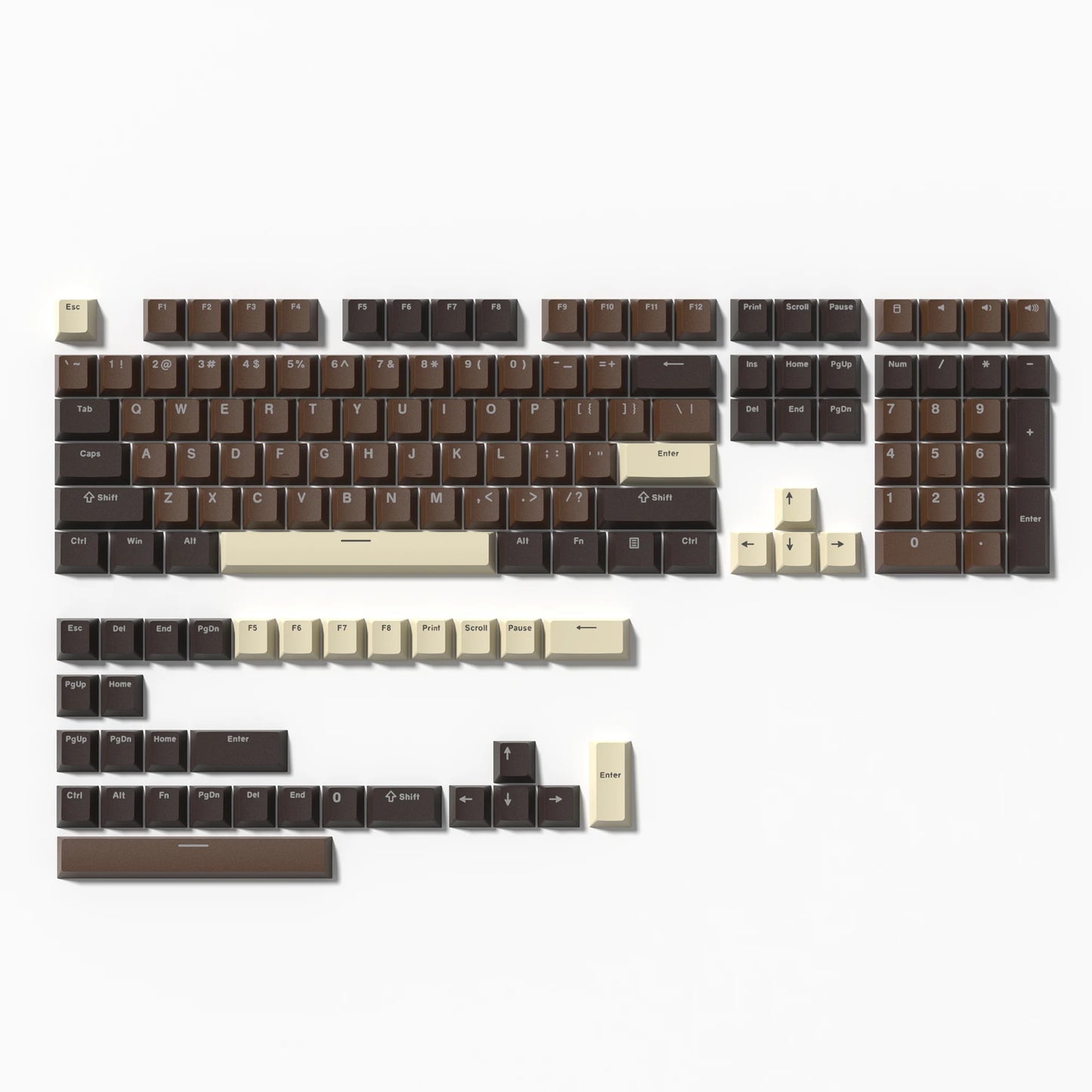 140-Key Cherry Profile Shine-Through RGB PBT Double Shot Keycaps for Cherry/Gateron MX Switches