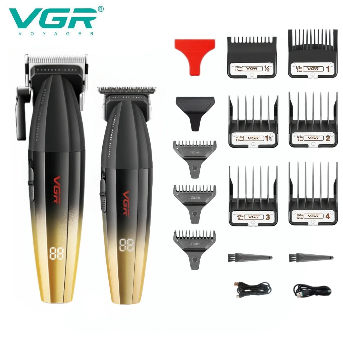 VGR Professional Hair Clipper | V-003 V-906 V-308 | Metal Body | Barber & Beard Trimmer