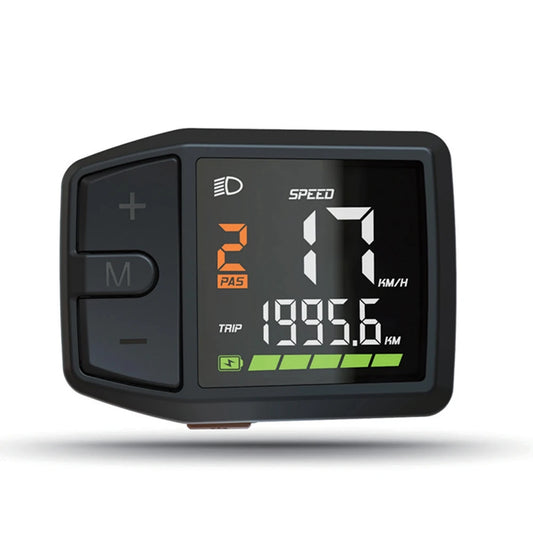 Bafang DZ41 CAN display for BBS01/02/03 HD, M500, M600, G510, M620, M420, M300, M200 electric bike mid motors on black background