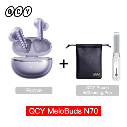 QCY MeloBuds N70 Wireless Earbuds – ANC, Bluetooth 6.0, LDAC, 50H, IPX5