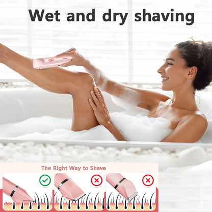 Electric Shaver for Women | Painless Hair Removal | Leg, Bikini & Facial Epilator