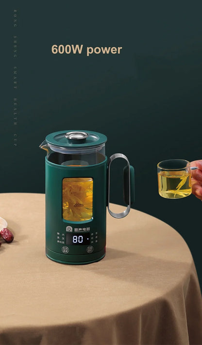 600ml Smart Tea Maker & Electric Kettle – Portable Mini Health Pot, Auto Keep Warm, Multi-Function | 220V Travel