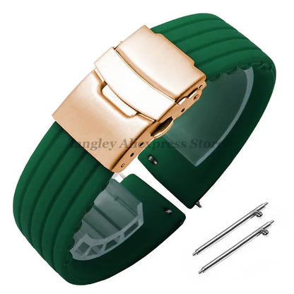 Quick Release Silicone Watch Strap 18–24mm – For Huawei, Seiko, Omega, Fossil & More