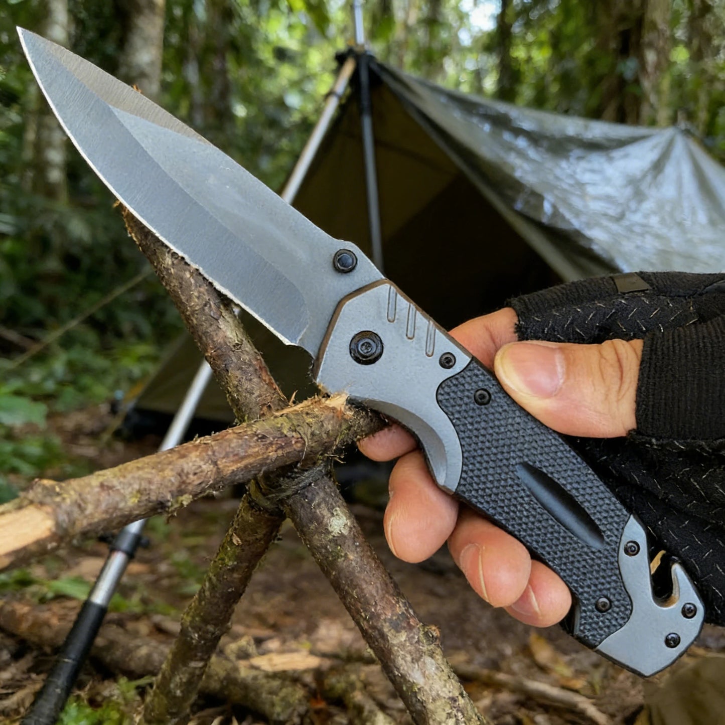 EDC Folding Pocket Knife with Clip – Outdoor Survival & Camping