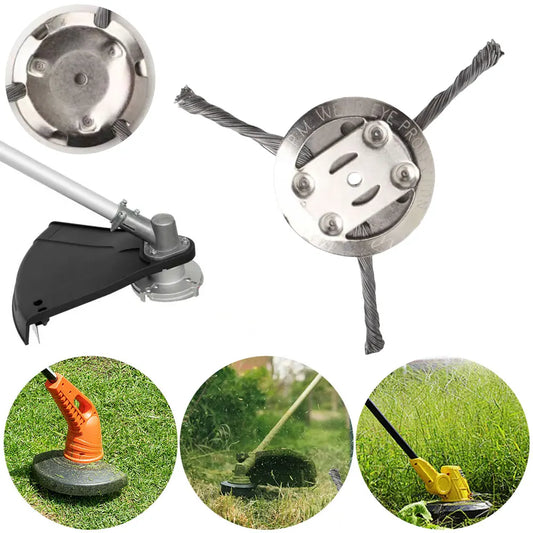 Universal Grass Trimmer Head – Metal Weed Eater Blade Replacement