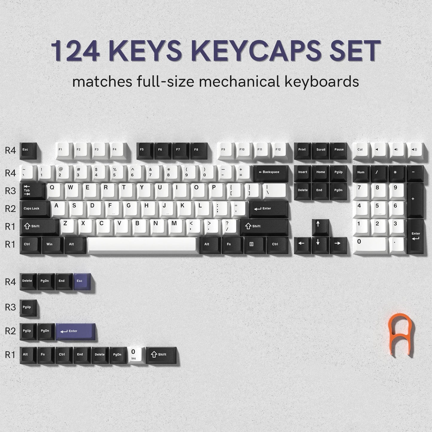 140-Key Cherry Profile Shine-Through RGB PBT Double Shot Keycaps for Cherry/Gateron MX Switches