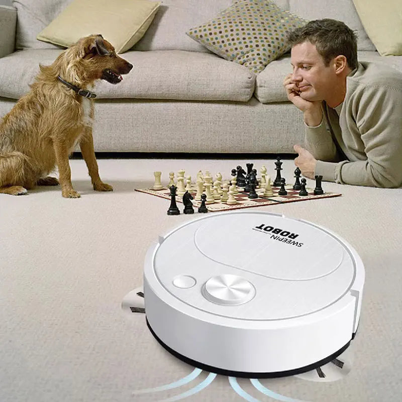 R.E.D. Shopping 3-in-1 smart robot vacuum cleaner with mopping, 1500Pa wireless sweeping for home and office cleaning.
