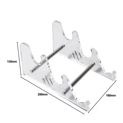 Transparent Acrylic Keyboard Display Stand – Layered Rack Holder for Mechanical Keyboards