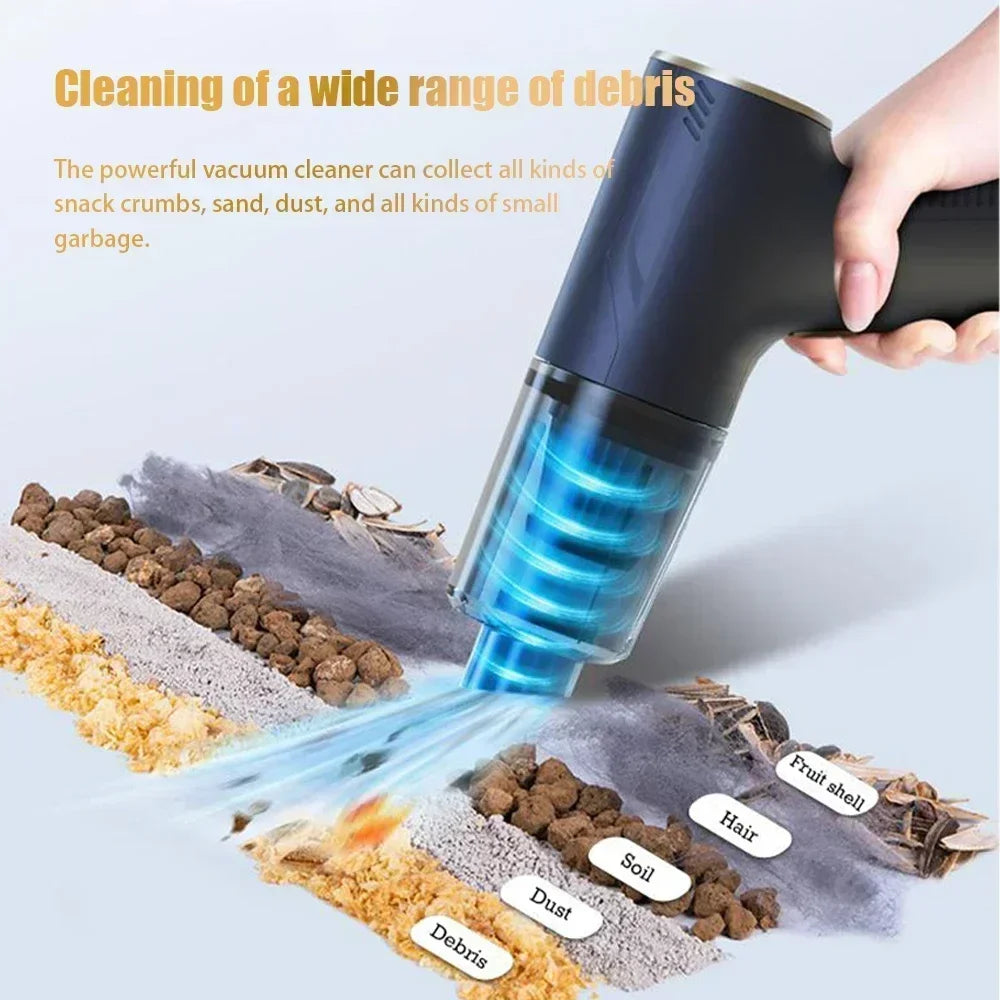 CENRR 98000Pa Cordless Car Vacuum Cleaner – Handheld, Wireless, Powerful Suction with Air Gun