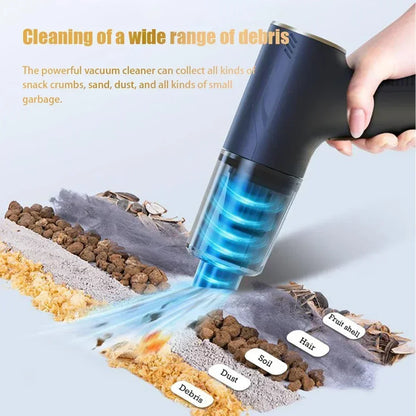 CENRR 98000Pa Cordless Car Vacuum Cleaner – Handheld, Wireless, Powerful Suction with Air Gun