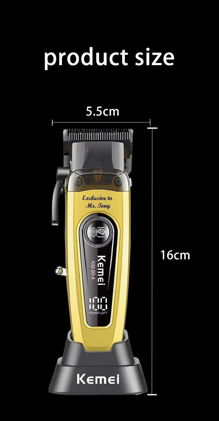 Kemei White 90-4 Professional Hair Clippers – Cordless Barber Clipper Set